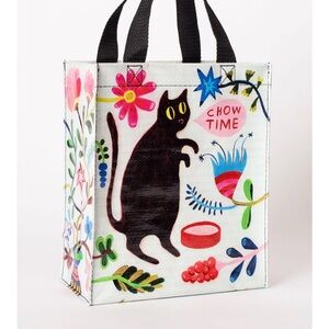 Blue Q Black Cat 'Chow Time' Floral Tote
